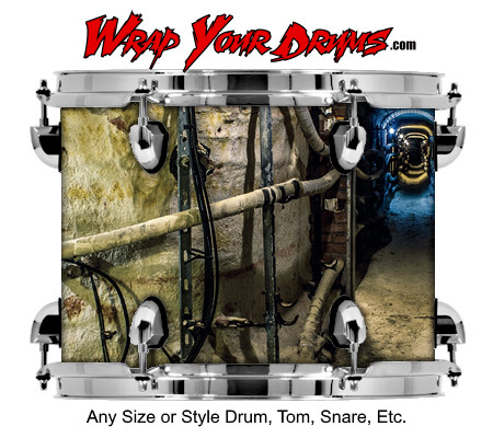 Buy Drum Wrap Grunge Tunnel Drum Wrap