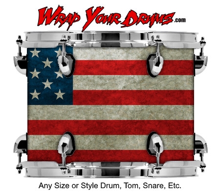 Buy Drum Wrap Grunge Usa Drum Wrap