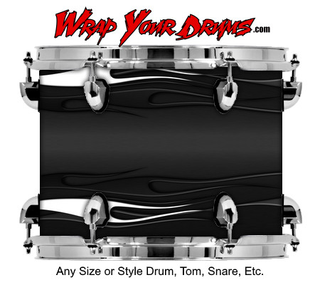 Buy Drum Wrap Hotrod Black Left Drum Wrap