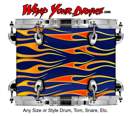 Buy Drum Wrap Hotrod Blue Left Drum Wrap