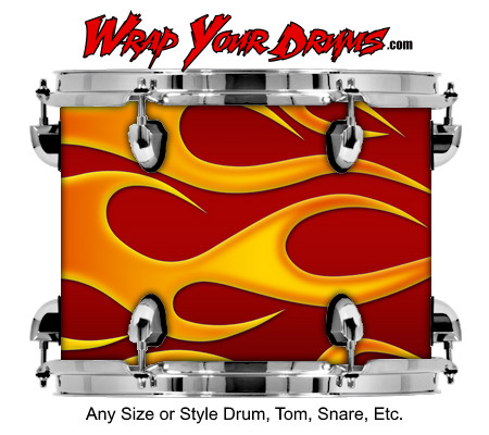 Buy Drum Wrap Hotrod Fire Left Drum Wrap