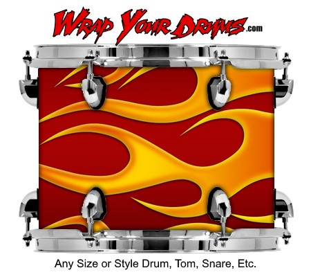 Buy Drum Wrap Hotrod Fire Right Drum Wrap