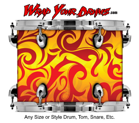 Buy Drum Wrap Hotrod Tribal Drum Wrap