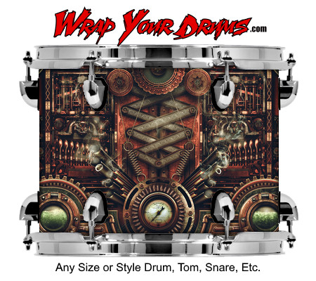Buy Drum Wrap Industrial Steampunk Drum Wrap
