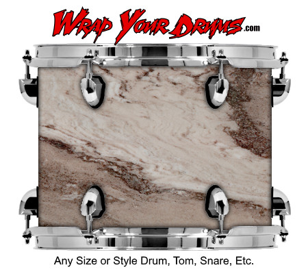 Buy Drum Wrap Marble Brown Drum Wrap