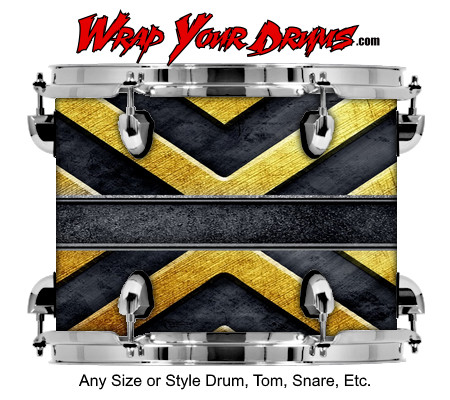 Buy Drum Wrap Metalshop Mixed Warning Drum Wrap