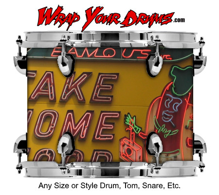 Buy Drum Wrap Americana Hotdog Drum Wrap