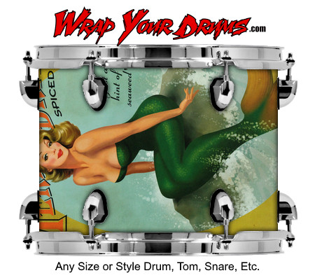 Buy Drum Wrap Americana Mermaid Drum Wrap