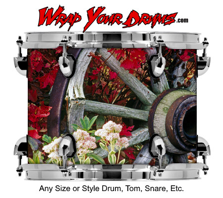 Buy Drum Wrap Country Flowers Drum Wrap