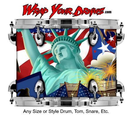 Buy Drum Wrap Freedom Symbols Drum Wrap