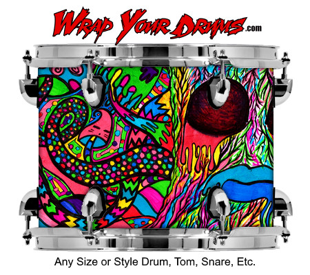 Buy Drum Wrap Psychedelic Brain Drum Wrap