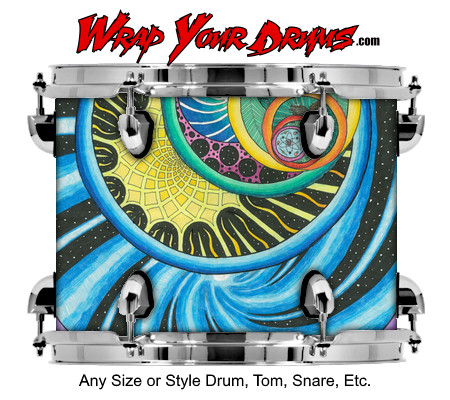 Buy Drum Wrap Psychedelic Earth Drum Wrap
