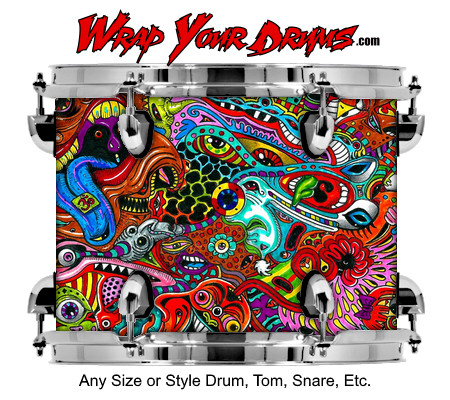 Buy Drum Wrap Psychedelic Friends Drum Wrap