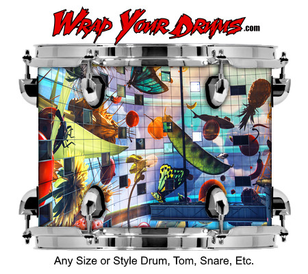 Buy Drum Wrap Psychedelic Fruit Drum Wrap