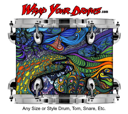 Buy Drum Wrap Psychedelic Landscape Drum Wrap