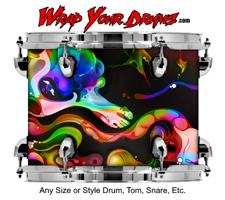 Buy Drum Wrap Psychedelic Liquid Drum Wrap