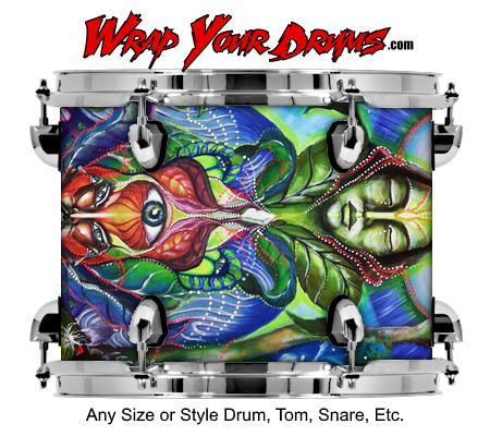 Buy Drum Wrap Psychedelic Meditate Drum Wrap
