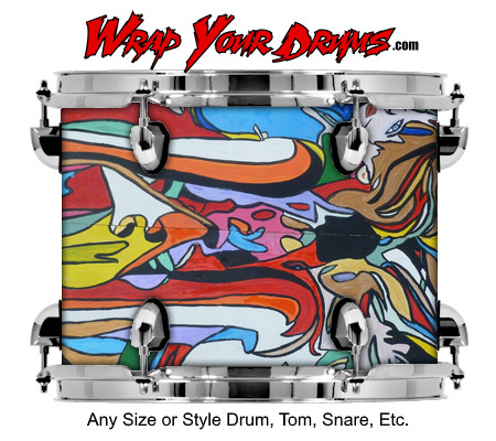 Buy Drum Wrap Psychedelic Nude Drum Wrap