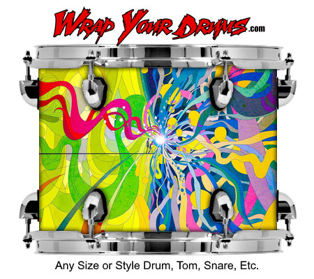 Buy Drum Wrap Psychedelic Paint Drum Wrap