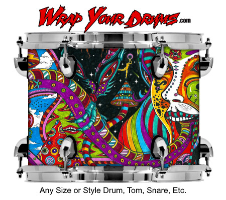Buy Drum Wrap Psychedelic She Drum Wrap