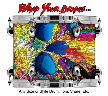 Buy Drum Wrap Psychedelic Splash Drum Wrap