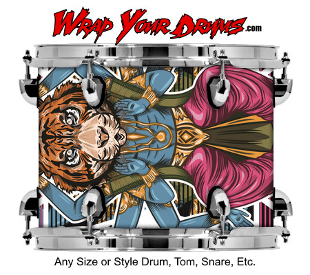 Buy Drum Wrap Psychedelic Tiger Drum Wrap