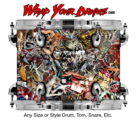 Buy Drum Wrap Psychedelic Waldo Drum Wrap