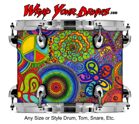 Buy Drum Wrap Trippy 1960 Drum Wrap