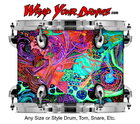 Buy Drum Wrap Trippy Cells Drum Wrap
