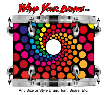 Buy Drum Wrap Trippy Dots Drum Wrap