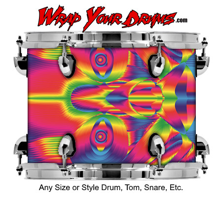 Buy Drum Wrap Trippy Face Drum Wrap
