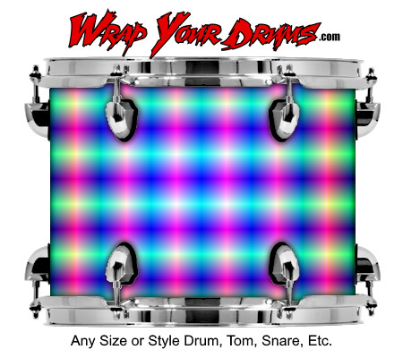 Buy Drum Wrap Trippy Grid Drum Wrap