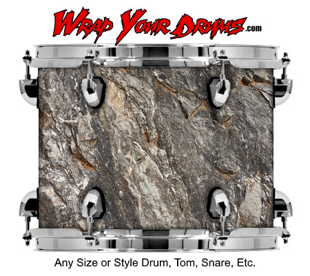 Buy Drum Wrap Rock Gray Drum Wrap