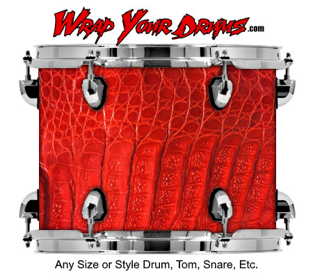 Buy Drum Wrap Skinshop Alligator Red Drum Wrap