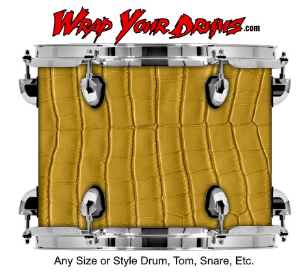 Buy Drum Wrap Skinshop Alligator Yellow Drum Wrap