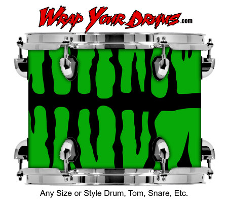 Buy Drum Wrap Skinshop Painted Bengal Green Drum Wrap