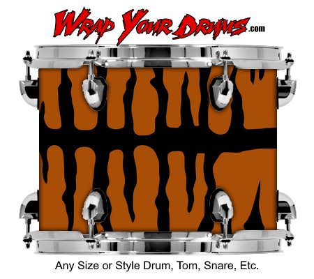 Buy Drum Wrap Skinshop Painted Bengal Orange Drum Wrap