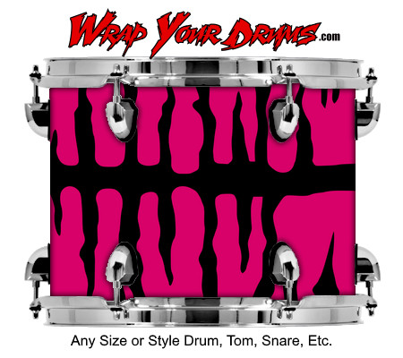 Buy Drum Wrap Skinshop Painted Bengal Pink Drum Wrap