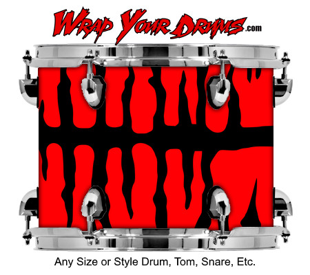 Buy Drum Wrap Skinshop Painted Bengal Red Drum Wrap