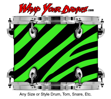Buy Drum Wrap Skinshop Painted Stripe Green Drum Wrap