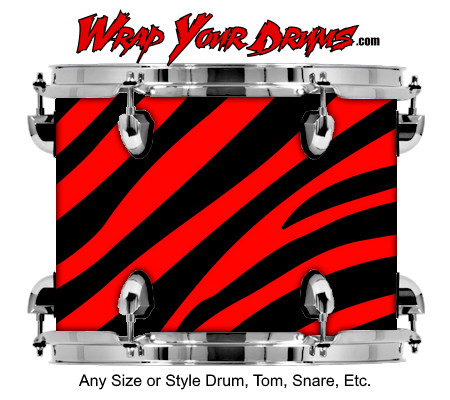 Buy Drum Wrap Skinshop Painted Stripe Red Drum Wrap