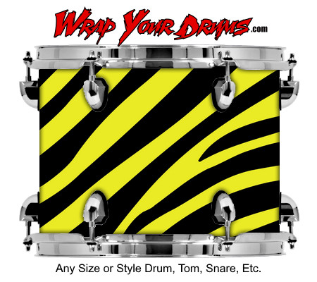 Buy Drum Wrap Skinshop Painted Stripe Yellow Drum Wrap