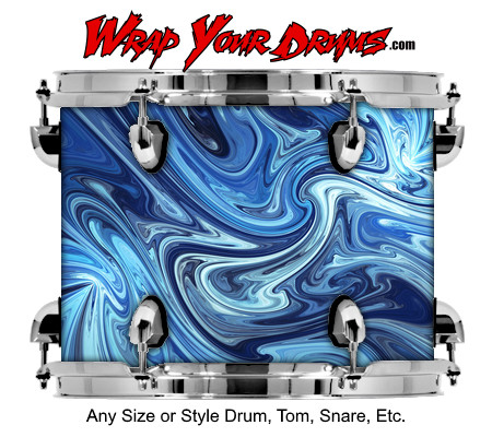 Buy Drum Wrap Swirl Blue Drum Wrap