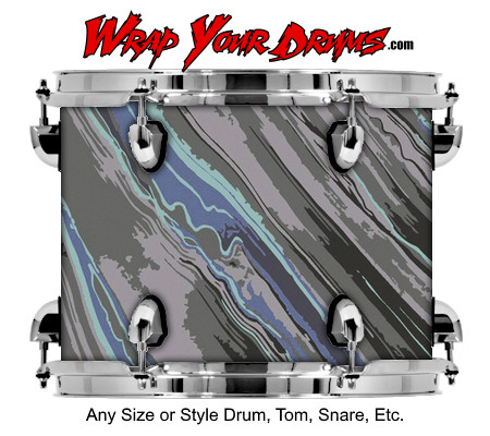 Buy Drum Wrap Swirl Blueline Drum Wrap