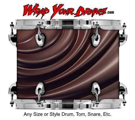 Buy Drum Wrap Swirl Brown Drum Wrap