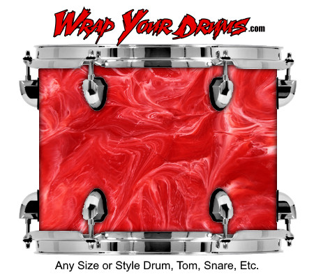 Buy Drum Wrap Texture Red Marble Drum Wrap
